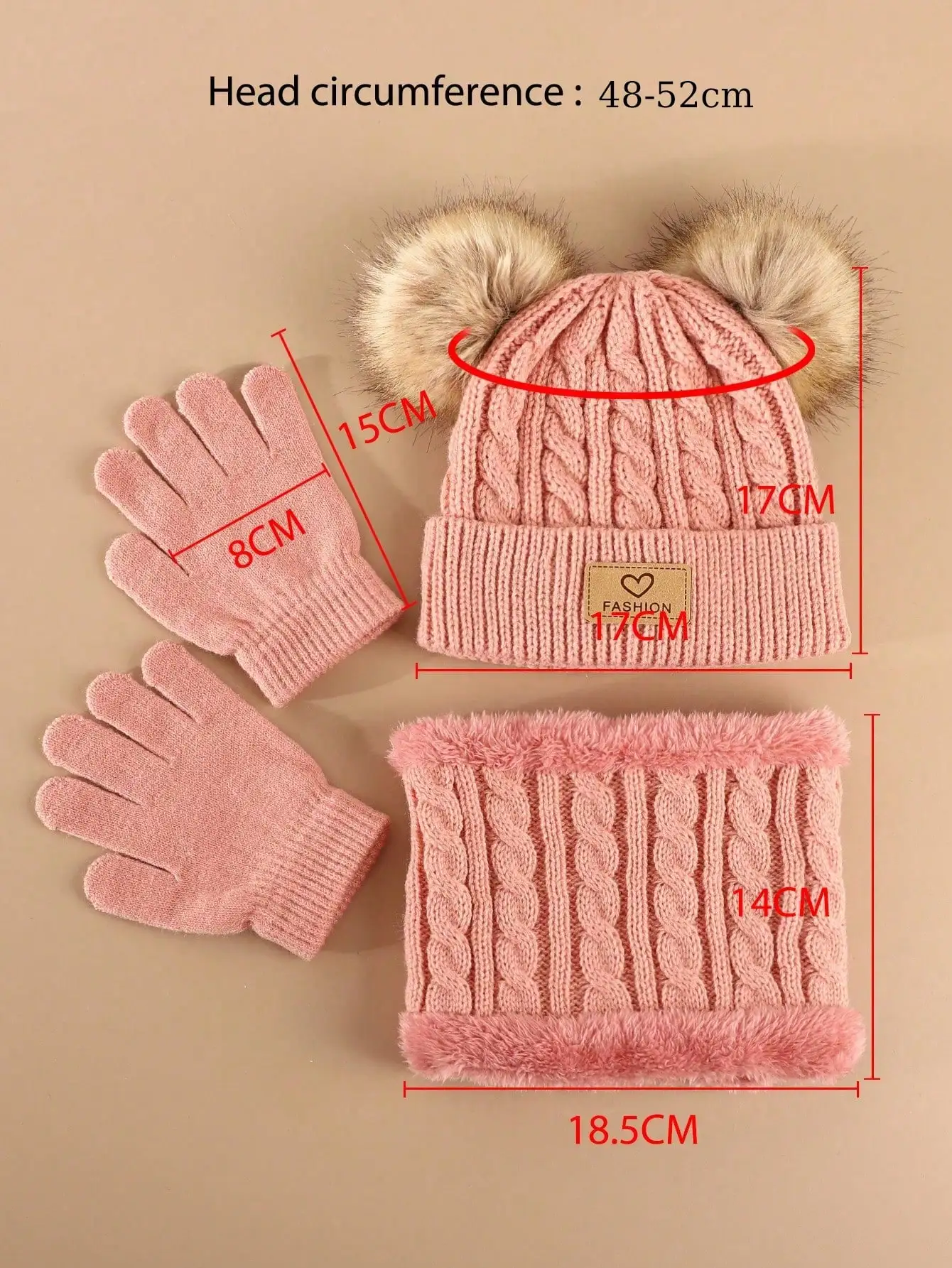 Ensemble Tricot Enfant Hiver - Chapeau + Écharpe + Gants | 7-13 ans | Noël – Image 13