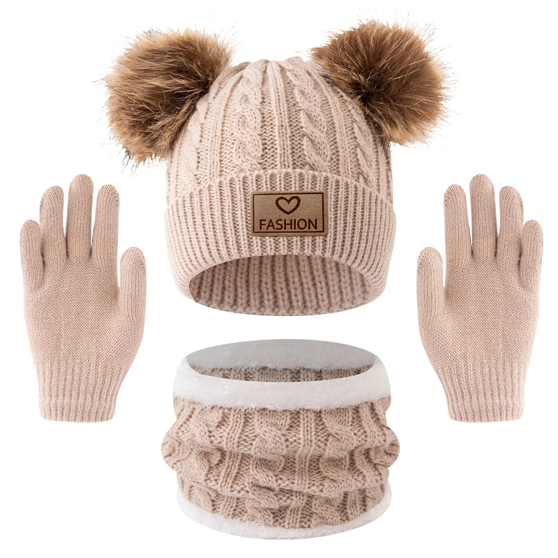 Ensemble Tricot Enfant Hiver - Chapeau + Écharpe + Gants | 7-13 ans | Noël – Image 6